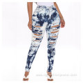 Casual Printed Ripped Plus Size Women Jeans